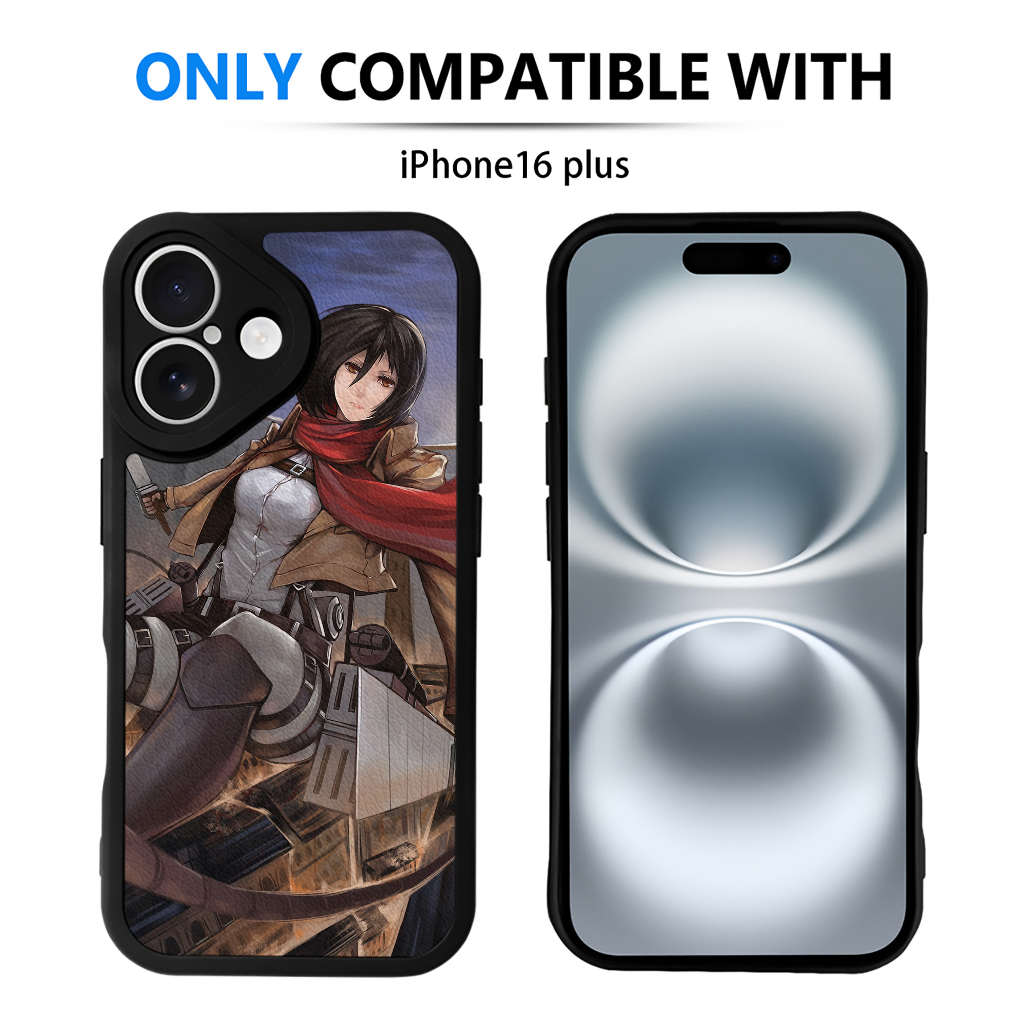 （画像用） 進撃の巨人 Attack on Titan 【iPhone 16シリーズ対応】シリコンスマホケース（レザー調） 材質：シリコン